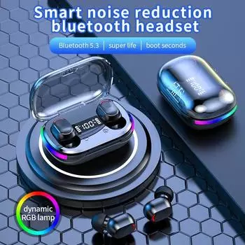 Air Pro Fone Bluetooth наушники беспроводные наушники для Xiaomi светодиодный дисплей наушники с микрофоном беспроводная Bluetooth гарнитура чёрный