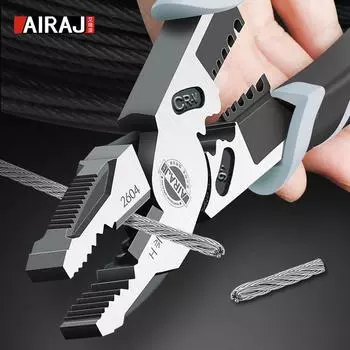 AIRAJ 7/9 дюймов Многофункциональные плоскогубцы Комбинированные плоскогубцы Инструмент для снятия изоляции Обжимные клещи Кусачки для проволоки Сверхпрочные плоскогубцы Диагональные плоскогубцы Ручной инструмент