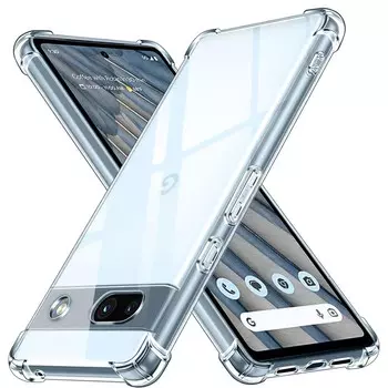 Прозрачный мягкий чехол из ТПУ с подушкой безопасности для Google Pixel 9/9 Pro Pixel 8 5G 8A 7 Pro 7A 6 Pro 6A, прозрачная задняя крышка с кристаллами Pixel 6A белый