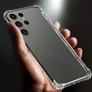Противоударный прозрачный чехол Airbag для Samsung Galaxy S23 Ultra, чехол S23 Fe 5g, силиконовый чехол S 23 Plus, чехол S22 S21, чехлы for samsung s23 прозрачный