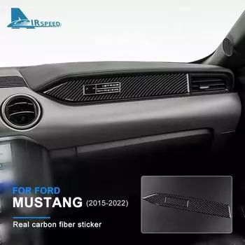 AIRSPEED для Ford Mustang 2015-2022 LHD RHD из углеродного волокна, украшение на приборную панель автомобиля, наклейка, наклейка со стороны пассажирского сиденья Right Hand Drive