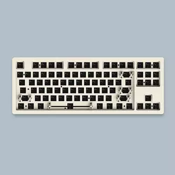 Ajazz AKC087 87 клавиш, железный материал, многоуровневый беспроводной механический переключатель, RGB клавиатура, игровая клавиатура для компьютера, офиса, геймера 87keys белый