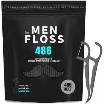 AK Men s Living 486 Зубная нить, 486 шт., 1 шт.