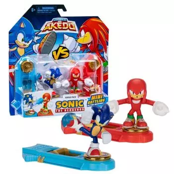 AKEDO Японский топ Hussie в наборе Versus Pack против легендарного Akedo Sonic the Hedgehog Knuckles the Echiduna [Подлинный продукт] (Соник Наклз)