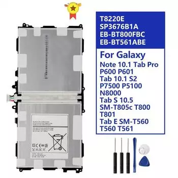 Аккумулятор для Samsung Note 10,1 Tab Pro P600 P601 SM-T520 SM-T525 SM-P605 P607T T8220E P7500 P5100 N8000 T800 T801 T805 T560 T561