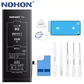 Аккумулятор NOHON для Apple iPhone 11 Pro 8 7 6S 6 Plus SE 2020 X XR XS MAX 5S 5C 5 4S Сменный литий-полимерный аккумулятор большой емкости For iPhone 5 1440mAh