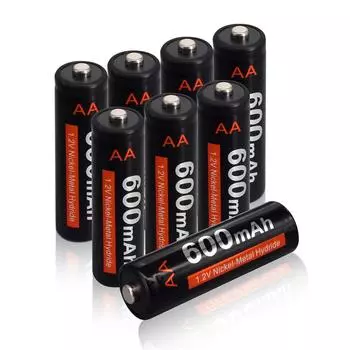 Аккумуляторная батарея PALO AA 1,2 В AA 600 мАч Ni-MH предварительно заряженная аккумуляторная батарея Baterias AA для камеры 4pcs чёрный