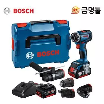 Аккумуляторная дрель-шуруповерт Bosch GSR18V 90FC 18 В 5,0 Ач с 4 адаптерами