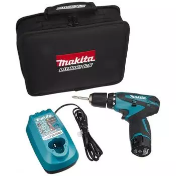 Аккумуляторная дрель-шуруповерт Makita 10,8 В со светодиодной подсветкой, маленькая модель с 1 блоком в комплекте DF330DWSP