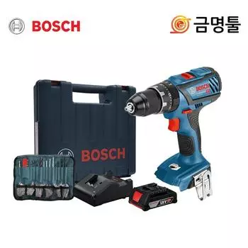 Аккумуляторная ударная дрель Bosch GSB18V 28 18 В 2,0 Ач, 1 упаковка с 100 аксессуарами, аккумуляторная ударная дрель