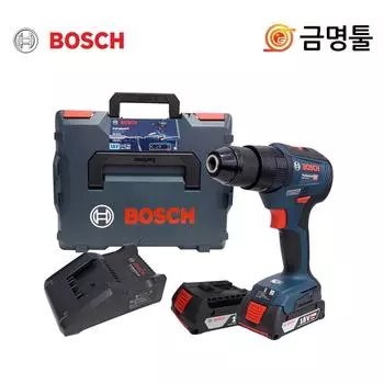 Аккумуляторная ударная дрель Bosch GSB18V 55 18 В 2,0 Ач, 2 шт., двигатель BL, металлический патрон 13 мм