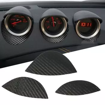 Akozon Carbon Fiber Dashboard Gauge Cover Decoration Car Interior Accessories 370Z Z34 2 Door Coupe for LHD 20092020 (Low) default