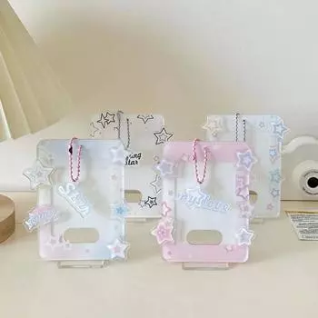 Акриловая фоторамка Idol Small Card Postcard Display Stand 3-дюймовый держатель для фотокарточек Украшение для рабочего стола