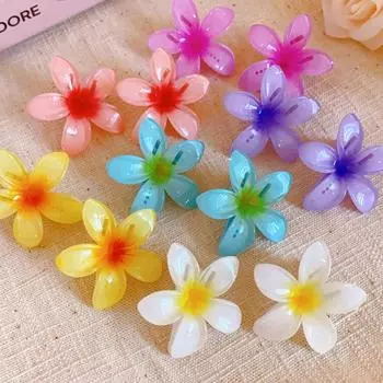 Акриловые заколки для волос Dopamine Gradient Egg Flower для женщин, премиум-аксессуары Partysu, подвески для головных уборов, маленькие заколки-уточки