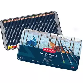 Акварельные цветные карандаши Derwent, набор из 36 цветов 32885