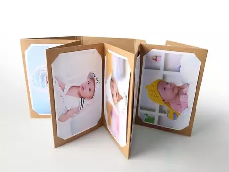 Альбом ручной работы Kodak в стиле аккордеон MemoryAlbumMini, бумажный материал, размер KG. Может также использоваться для хранения открыток и фотографий. 100% (Открытка)