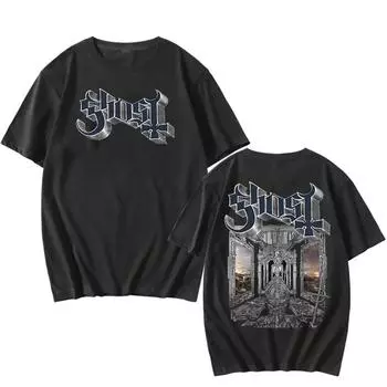 Альбом Skelet 2025 года, новая футболка Ghost Band, сатанинский принт, футболка, тяжелая ментальная мода, летняя футболка, хип-хоп, футболки с коротким рукавом, хлопковые топы XS