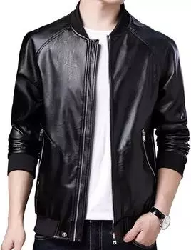 AL-KHALID Черная кожаная куртка Pure Bomber НОВАЯ мужская натуральная овчина мягкая и гладкая повседневная XS чёрный