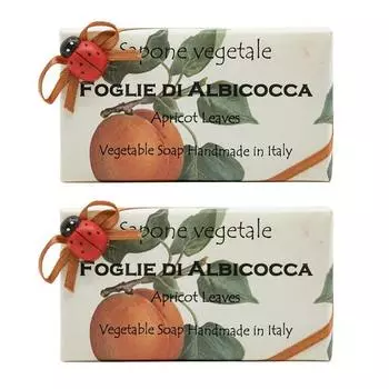 Alchimia Ladybug Soap Натуральное парфюмерное мыло ручной работы, FOGLIE DIALBICOCCA (Абрикос), 2 шт., 200г