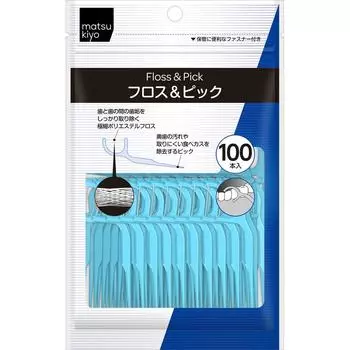 Aldent Floss & Pick Volume Pack 100 шт. Зубная нить Уход за полостью рта (межзубные очистители) How to use Аккуратно введите нить, одновременно перемещая ее назад и вперед.