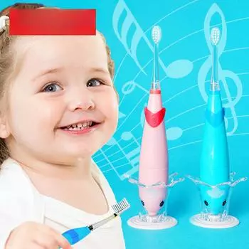 электрическая зубная щетка для детей 3-6 лет, высококачественная зубная щетка Dupont, музыкальная зубная щетка, звуковая, безопасная и здоровая