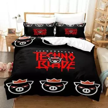 Alex Technoblade Bedding Set Boys Girls Twin Queen Size Duvet Cover Pillowcase Bed Kids Adult Fashion Home Textile 70x133cm 2pcs