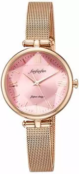 ALIAS Watch F3 Classic Analog Waterproof Mesh Metal Band FM008PG4PK Women s Pink Gold