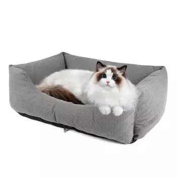 Alien Pet Cat Dog Fluffy Pet Полностью устойчив к сдавливанию Кровать, Кровать, Подушка, Диван, Теплый, Пушистый, Весна, Лето, Осень, Зима, Нескользящий, серый
