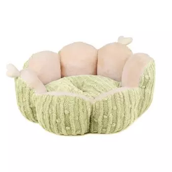 Alien Pet Cat Dog Pet Flower Cold For Small Medium Pet Winter Bed, Bed, Cushion, Cute, Shape, Anti-Slip, Warm, Protection, Fluffy, Dogs, Cats, Dogs, зелёный
