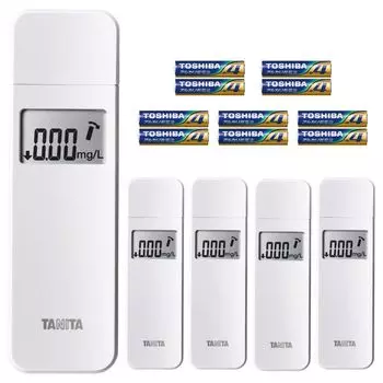 Алкогольный детектор TANITA, белые детали, продаются оптом, 1 упаковка из 4 батареек типа ААА, набор WH Алкогольный детектор (5 и 4) Самопроверка EA-100