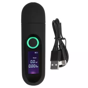 Алкотестер LCD 3-цветный дисплей USB зарядка бесконтактное тестирование алкотестер для синий