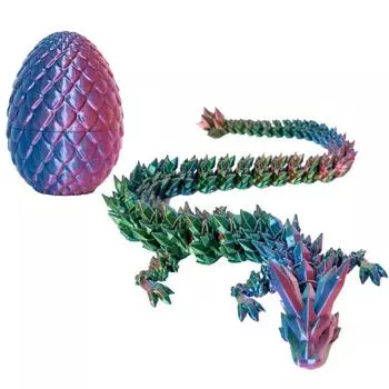 All-in-one Molding 3D Printed Crystal Dragon Animal Simulation Model Landscaping Decoration Style 1