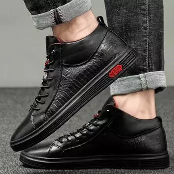 All-match Boots for Men Retro Genuine Leather Men s Boots High Quality Men s Shoes Brand Keep Warm Handmade New Sneakers 36