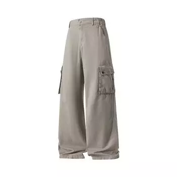 All-match Loose Cotton Casual Pants for Boys In Summer Loose Straight-leg Multi-pocket Pants for Men s Pants In Spring High-end M