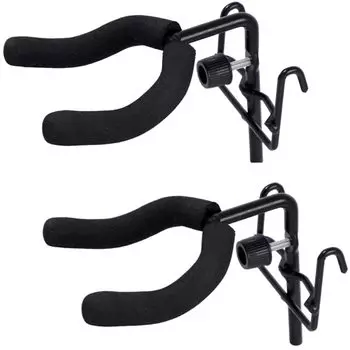 AllBright Guitar Hanger Guitar Holder Guitar Stand Guitar Stand Акустическая гитара Электробас Фиксированный набор для хранения из 2 штук чёрный