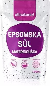 Allnature Epsom salt Motherwort bath salt TU прозрачный