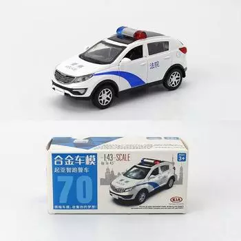 Alloy Police Simulation Car With Double Doors Model Toy For Collection