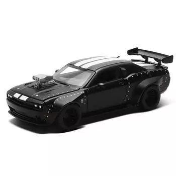Alloy Simulation Challenger Srt Hellcat Sports Car Assembled Toy Model