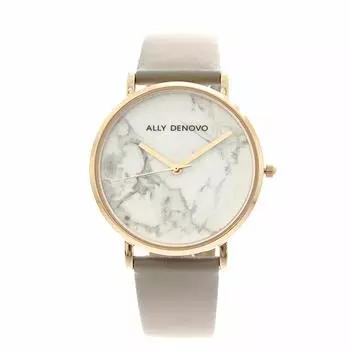 ALLY DENOVO Watch 36mm CARRARA MARBLE Quartz White Greige Women s AF5005-7 [Повторно импортированный продукт] [Wimp]