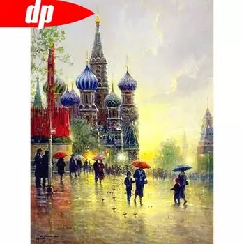 Алмазная картина Живописная Алмазная вышивка Стразы Пейзаж Картины по номерам Украшение дома 20X30CM