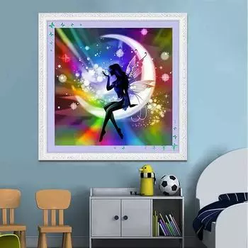 Алмазная картина мультфильм эльф алмазная вышивка 5D алмазное искусство вышивка крестом портрет украшение дома 20X30CM