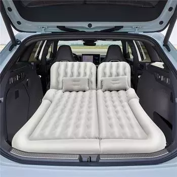 Alocs Inflatable Bed with Headrest Foldable PVC Inflatable Travel Mattress Picnic Camping Flocking Soft Sleeping Rest Cushion 1548