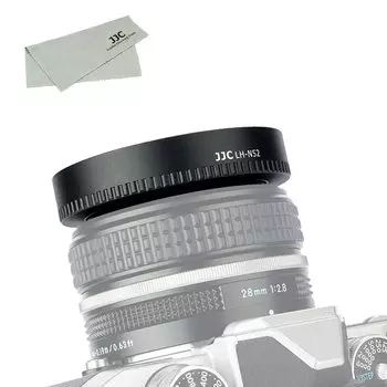 Алюминиевая бленда JJC для объектива Nikon Nikkor Z 28 мм SE, Nikon Nikkor Z 40 мм F2, совместимая с защитным фильтром Nikon Z fc и устанавливаемой крышкой объектива