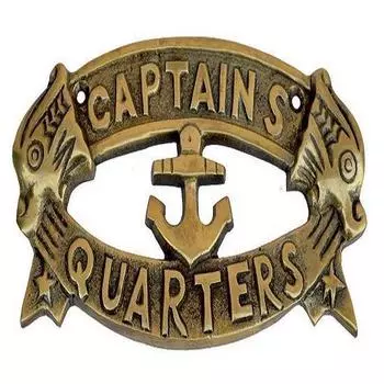 Алюминиевая табличка с надписью Captain Quarters Door Sign Home Decor