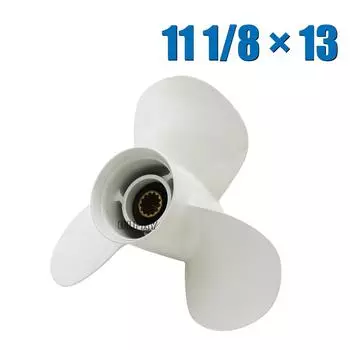 Алюминиевый подвесной гребной винт 11 1/8x13 для Yamaha 25-60HP 69W-45945-00-EL, детали для гребных лодок, аксессуары белый