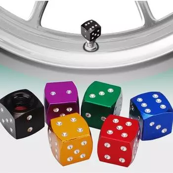 Алюминиевый сплав Автомобильный стайлинг АВТО Dice Пылезащитный клапан Колпачки для автомобилей Мотоциклы Электромобили Шины Колесо Шток Воздушный колпачок Клапан Пылезащитный колпачок много