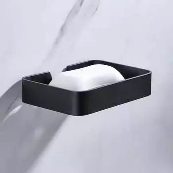 Aluminium Material Made Soap Holder Black Plated Bathroom Soap Basket Morden design Bathroom Accessories чёрный