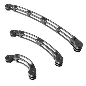 Aluminum Alloy Helmet Arm Extension Curved Pole Selfie Stick Tripod Adapter for GoPro Hero 13 12 Insta360 YI DJI Action 3 Camera Cycling