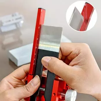 Aluminum Alloy Knife Sharpener With Sharpening Angle Fixture Stable Double Roller Sharpening Tool Black чёрный