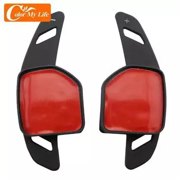 Aluminum Car Steering Wheel Shift Paddle Shifter Gear Extention for Seat Alhambra Ateca Leon FR Leon Leon 4 5F Leon Mk3 чёрный